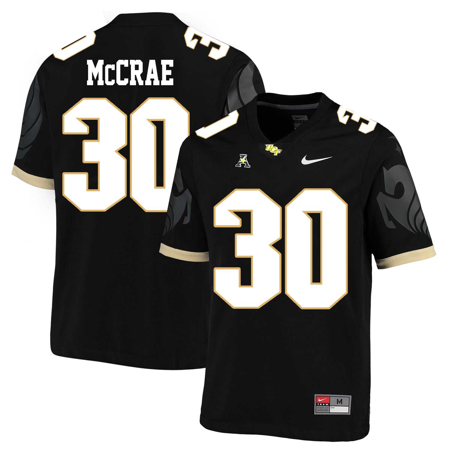 UCF Knights 30 Greg McCrae Black College Football Jersey DingZhi